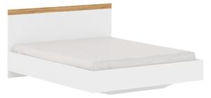 Zondo Bračni krevet 160 cm Vilgi (bijela + hrast wotan). 1064651