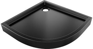 Mexen Flow+ tuš kada polukružna 90 x 90 cm, crni mat - 46Q709090H