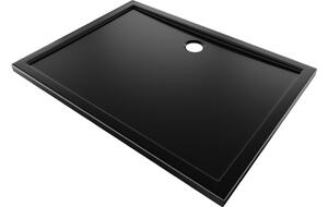 Mexen Flow pravokutna plitica slim 90 x 75 cm, crna mat - 46R707590
