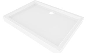Mexen Flow+ pravokutna tuš kada 100 x 70 cm, bijeli sjaj - 46R107010H