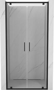 Mexen Exo dvostruka preklopna tuš vrata 70 cm, prozirna, crna - 8182-070-000-70-00