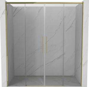 Mexen Rox Duo klizna tuš vrata 170 cm, prozirna, zlatna - 8C2-170-002-50-00
