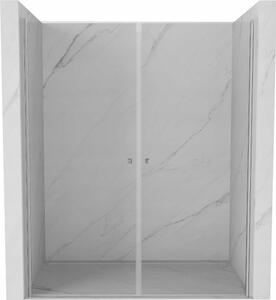 Mexen Pretoria Duo preklopna vrata za tuš 140 cm, prozirna, krom - 852-140-000-02-00