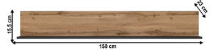 Zondo Polica 150 cm Lorcan 150 (hrast wotan). 1065272