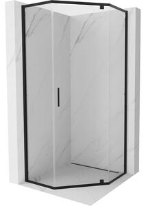 Mexen Exo kutni tuš kabina s pet stranica za otvaranje 80 x 80 cm, prozirna, crna - 812-080-080-70-00