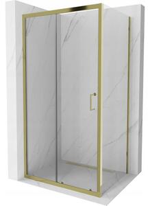 Mexen Apia klizna tuš-kabina 125 x 90 cm, prozirna, zlatna - 840-125-090-50-00
