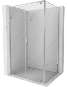 Mexen Exo zakretna tuš kabina 90 x 80 cm, prozirna, kromirana - 8182-090-080-01-00