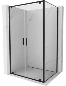 Mexen Exo zakretni tuš kabina 80 x 100 cm, prozirna, crna - 8182-080-100-70-00