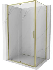 Mexen Exo zakretni tuš kabina 150 x 100 cm, prozirna, zlatna - 819-150-100-50-00