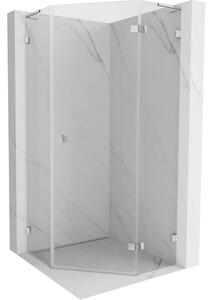 Mexen Lunar L petokutna tuš kabina s otvorom na desnoj strani 80 x 80 cm, prozirna, krom - 831L-080P-080L-01-00-P