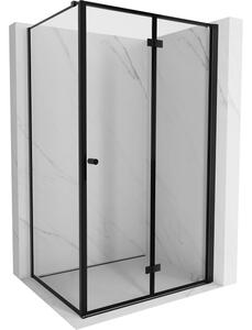 Mexen Mist-F sklopiva desna tuš kabina 120 x 80 cm, crni okvir, crna - 8A6T-120-080-70-70-P