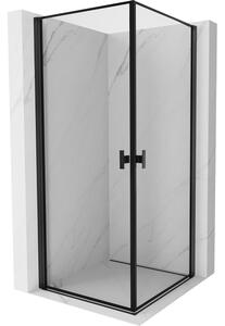 Mexen Mist-B Duo preklopna tuš kabina 80 x 80 cm, crni okvir, crna - 8A2-080L-080P-70-70
