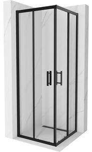 Mexen Rio četvrtasta tuš kabina 70 x 70 cm, prozirna, crna - 860-070-070-70-00