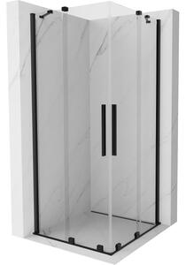 Mexen Velar Duo klizni tuš kabina 80 x 80 cm, prozirna, crna - 871-080-080-02-70