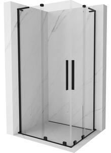 Mexen Velar L Duo klizni tuš kabina 100 x 90 cm, prozirna, crna - 871-100-090-02-03-70