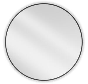 Mexen Loft okruglo ogledalo za kupaonicu 80 cm, crni okvir - 9850-080-080-000-70