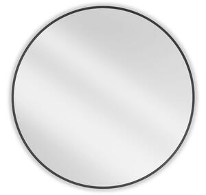 Mexen Loft okruglo ogledalo za kupaonicu 90 cm, crni okvir - 9850-090-090-000-70