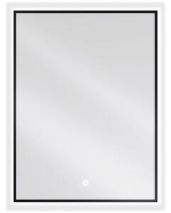 Mexen Erma osvijetljeno kupaonsko ogledalo 60 x 80 cm, LED 6000K, protumagleno, crni okvir - 9814-060-080-611-70