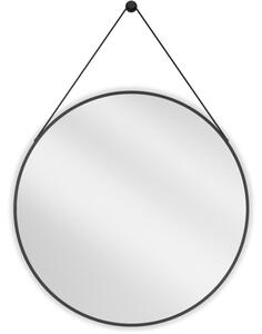 Mexen String okruglo kupaonsko ogledalo 80 cm, crni okvir - 9854-080-080-000-70