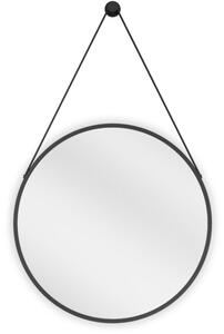 Mexen String okruglo ogledalo za kupaonicu 50 cm, crni okvir - 9854-050-050-000-70