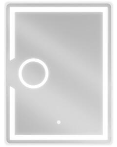 Mexen Onyx osvijetljeno kupaonsko ogledalo s kozmetičkim ogledalcem 60 x 80 cm, LED 6000K, protiv magljenja