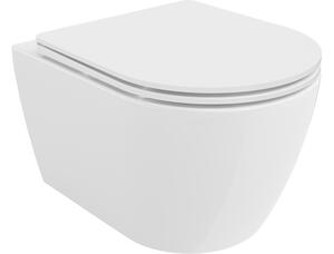 Mexen Carmen WC školjka Rimless s tankom daskom, duroplast, bijeli sjaj - 30880300