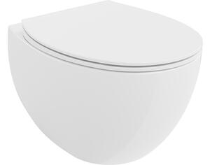 Mexen Egg wc školjka Bez ruba s daskom s usporenim spuštanjem slim, duroplast, bijeli sjaj - 30245000
