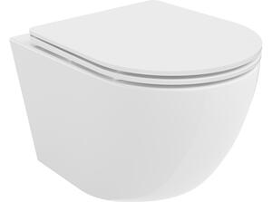 Mexen Lena wc školjka Rimless s tankim sjedalom s mekanim zatvaranjem, duroplast, bijela sjaj - 30220300