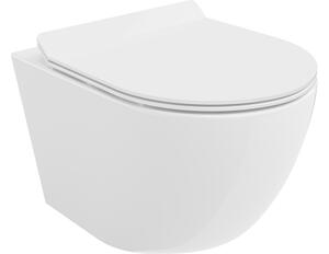 Mexen Lena WC školjka bez ruba s tankim sjedalom s mekim zatvaranjem, duroplast, bijeli sjaj - 30224000