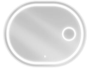 Mexen Umba osvijetljeno ogledalo za kupaonicu s kozmetičkim ogledalom 80 x 60 cm, LED 6000K, protiv zamagljivanja