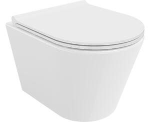 Mexen Rico WC školjka Rimless sa slim spuštajućim poklopcem, duroplast, bijeli sjaj - 30720500