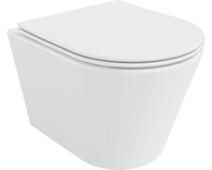 Mexen Rico WC školjka Rimless s daskom koja se polako spušta slim, duroplast, bijeli sjaj - 30720400