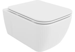 Mexen Margo WC školjka Rimless s tankim sjedalom s mekim zatvaranjem, duroplast, bijeli sjaj - 30420900