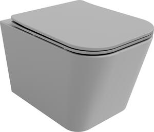 Mexen Teo školjka wc Rimless s daske s usporim padanjem slim, duroplast, svijetlo siva mat - 30854061