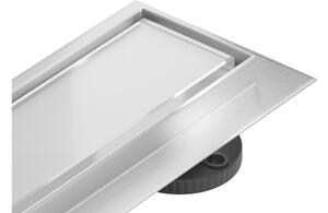 Mexen Flat MGW linearni odvod 50 cm, bijelo staklo - 1027050-15