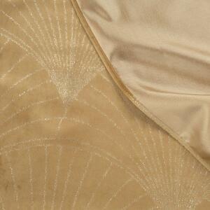 Baršunasti središnji stolnjak sa sjajnim printom boje meda Širina: 35 cm | Duljina: 140 cm