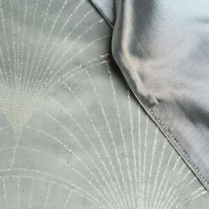 Baršunasti središnji stolnjak sa sjajnim sivim printom Širina: 35 cm | Duljina: 140 cm