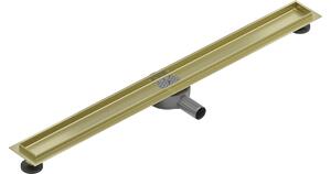 Mexen Flat 360° rotirajuće kućište za linearni odvod 80 cm, brušeno zlato - 1A40080