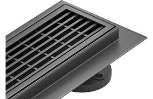 Mexen Flat 360° M33 rotirajući linearni odvod 70 cm, gun gray četkani - 1E33070-40