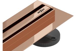 Mexen Flat 360° Slim rotacijski linearni odvod 50 cm, ružičasto zlato - 1641050