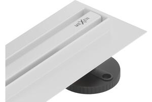 Mexen Flat 360° Slim rotacijski linearni odvod 70 cm, bijeli - 1241070