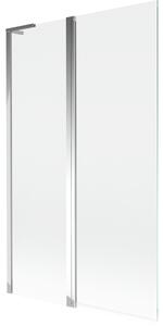 Mexen Mist L dvodijelna pregrada za kadu 110 x 150 cm, prozirna, krom - 8A9L-110-011-01-00
