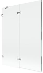 Mexen Lunar dvostruki lijevi paravan za kadu 130 x 150 cm, proziran, krom - 897-130-100-01-00-L