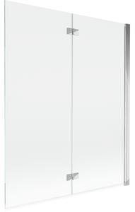 Mexen Mist paravan za kadu s dvokrilnim vratima desni 140 x 150 cm, proziran, krom - 8A9-140-002-01-00-P