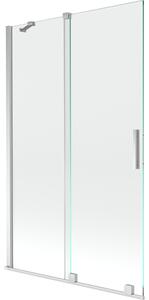 Mexen Velar klizna vrata za tuš s dva krila, klizna 110 x 150 cm, prozirna, krom - 896-110-000-01-01