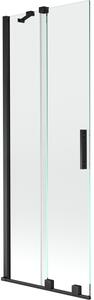 Mexen Velar klizni paravan za kadu s dva krila 75 x 150 cm, prozirni, crni - 896-075-000-01-70