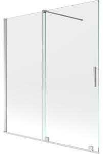 Mexen Velar klizni paravan za kadu, dvosmjerni 150 x 150 cm, proziran, krom - 896-150-000-01-01
