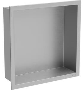 Mexen X-Wall-R udubljena polica s obrubom 30 x 30 cm, inox - 1910303010
