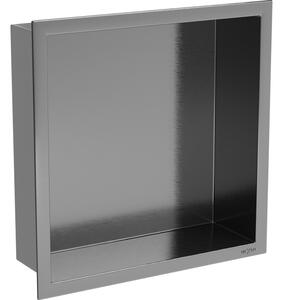 Mexen X-Wall-R nišna polica s prirubnicom 30 x 30 cm, gun gray brušeni - 19E0303010