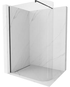 Mexen Kioto-R Zakrivljeni Walk-in tuš zid 90 x 200 cm, prozirni 8 mm, crni - 800-090-101-70-06